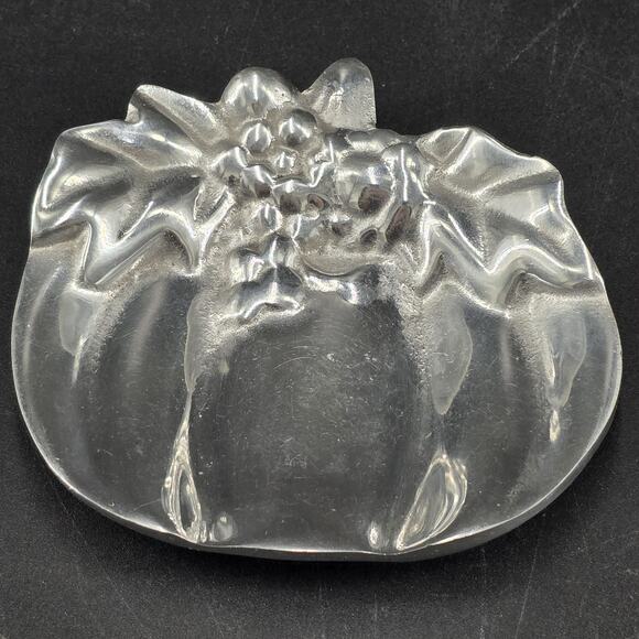 Holland Boone Polished Pewter Pumpkin Trinket Bowl/Tray 4.75" - Picture 1 of 6